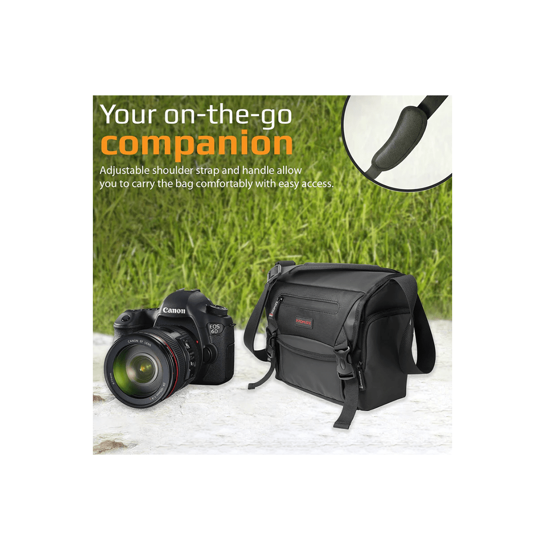 Promate Arco-M Compact DSLR Camera Bag With Adjustable Compartment in Qatar Promate Arco-M Compact DSLR Camera Bag With Adjustable Compartment in Qatar